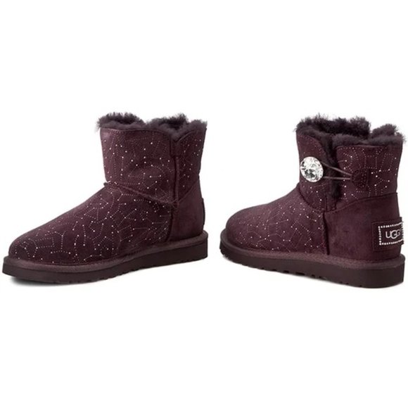 UGG Mini Bailey Button Bling Constellation Boot - Lodge Ankle - Picture 7 of 11